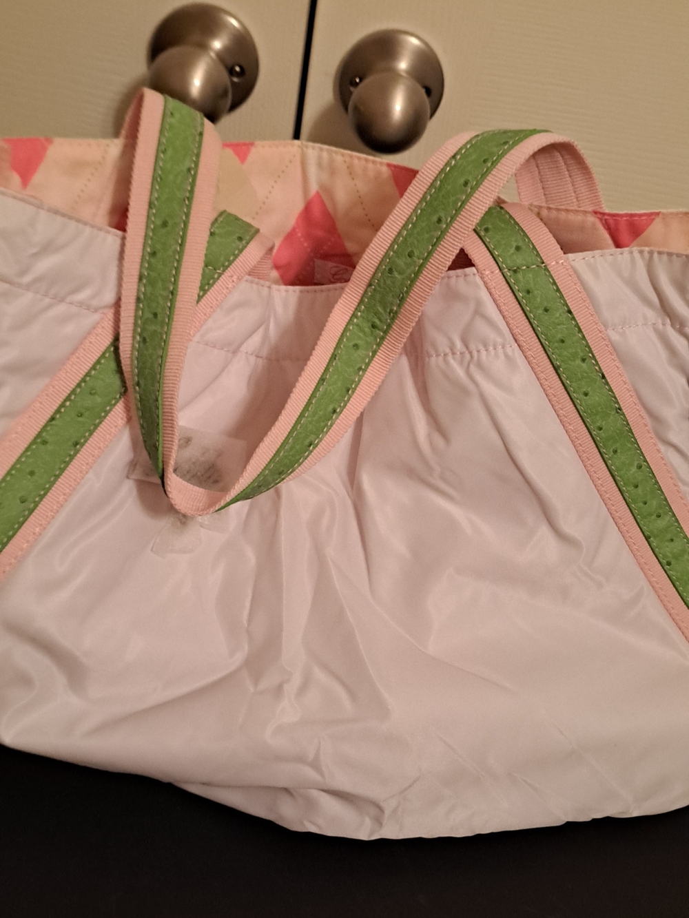 Bath & Body Works Glorius Pink and Green Tote Bag - Lightweight and Inside soft.
